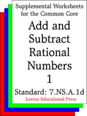 cover image of CCSS 7.NS.A.1d Add and Subtract Rational Numbers 1